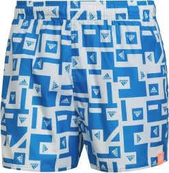 Adidas BOS AOP CLX Shorts Men, bleu/blanc