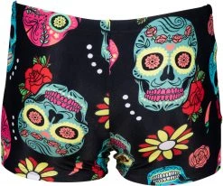 Arena Crazy Skulls Carnival Shorts Boys, noir/Multicolore
