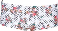 Arena Crazy Tattoos Low Waist Shorts Men, blanc/Multicolore