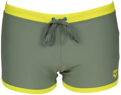 Arena Fundmentals Borders Shorts Men, olive/jaune