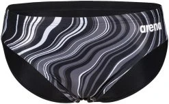 Arena Marbled Briefs Men, noir/gris
