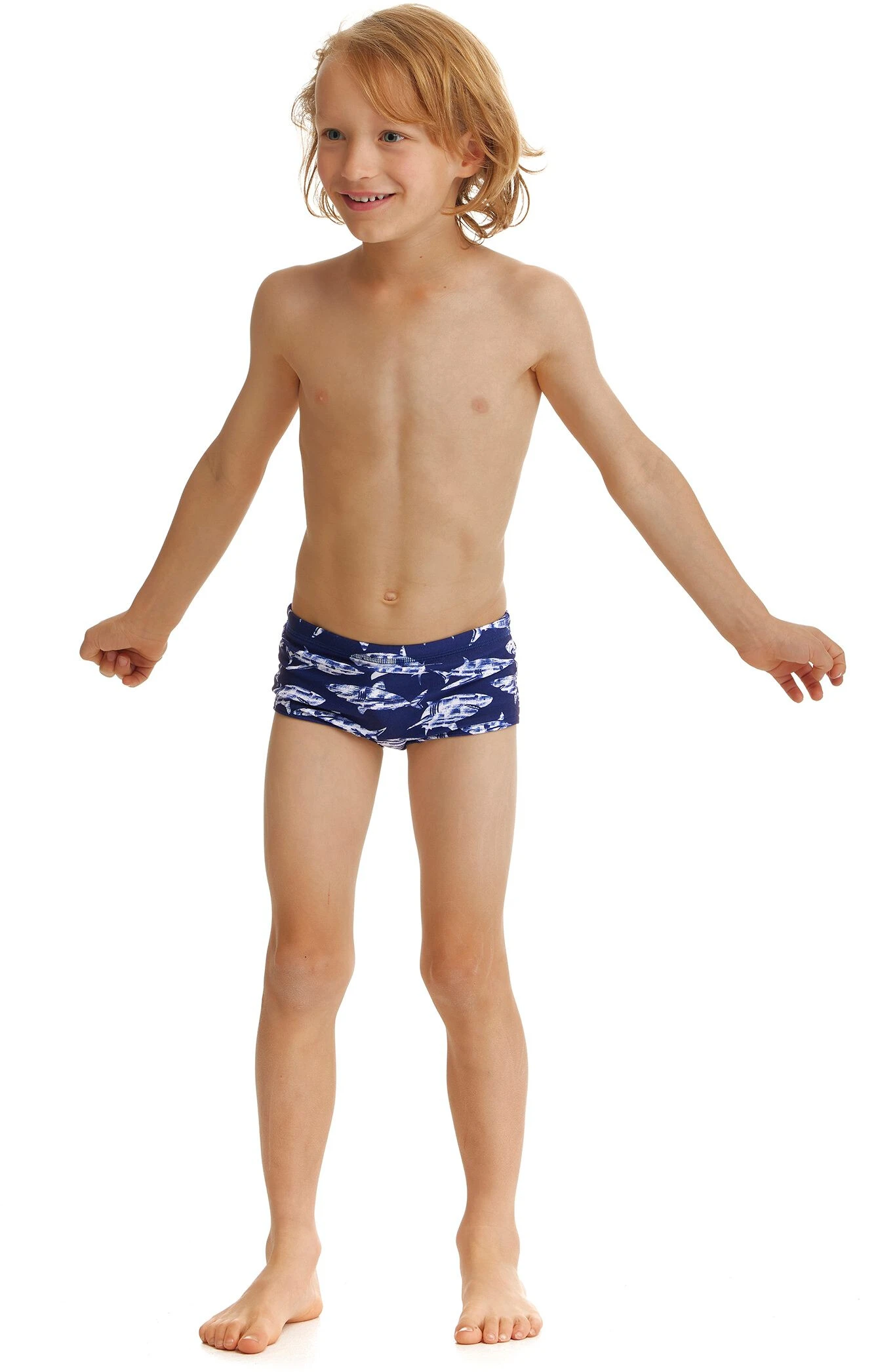 Funky Trunks Printed Trunks Boys, bleu/blanc – Image 4