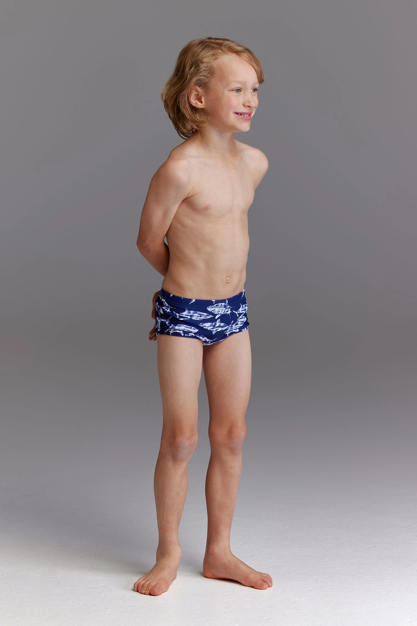 Funky Trunks Printed Trunks Boys, bleu/blanc – Image 5